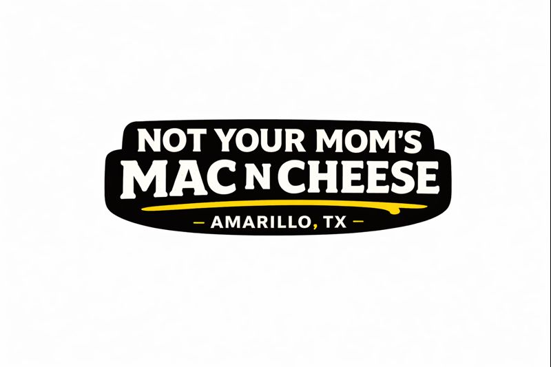 Official Not Your Mom’s Mac N Cheese logo, Amarillo, Texas